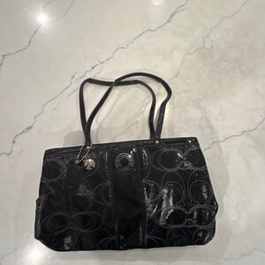 Coach Black Signature Shoulder Bag
